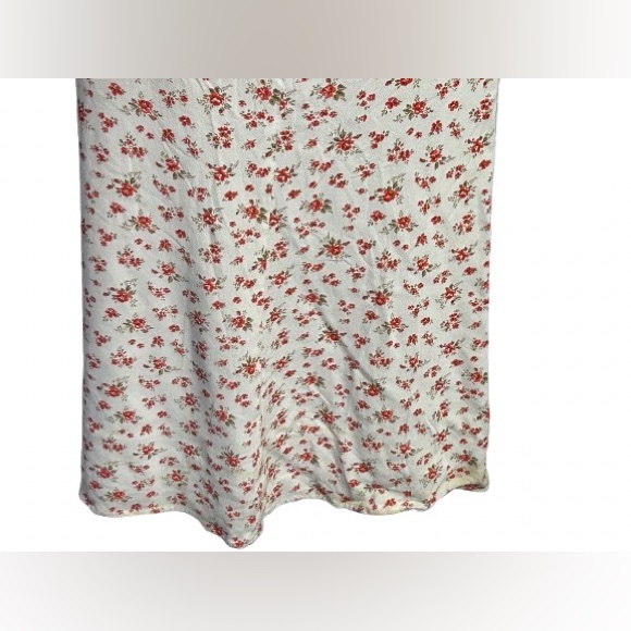 Reformation Floral Dress Medium Size 8 Red White Designer Midi Valentines - Picture 10 of 15